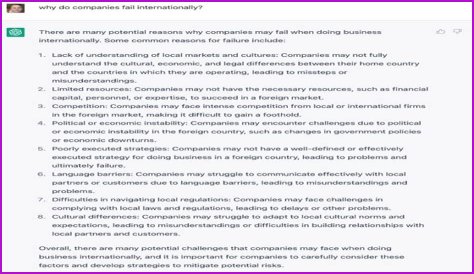 Why do companies fail internationally